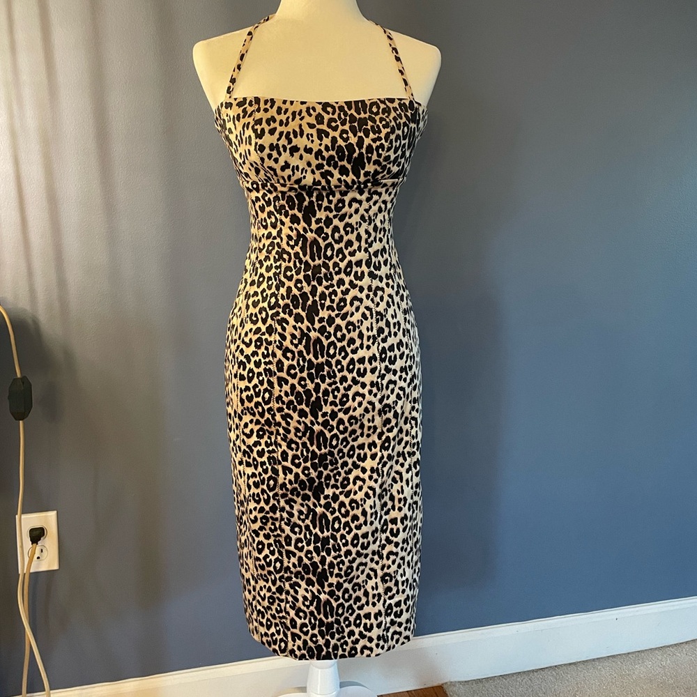 Bebe size small leopard print bodycon dress